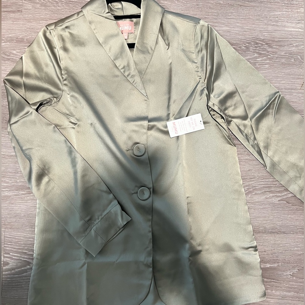 Show Me Your Mimi Felix Blazer Moss Green